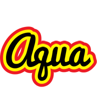 Aqua flaming logo