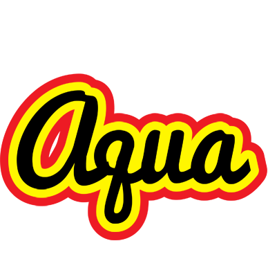 Aqua flaming logo