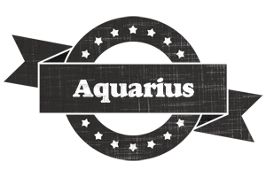 Aquarius grunge logo