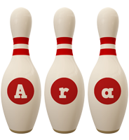 Ara bowling-pin logo