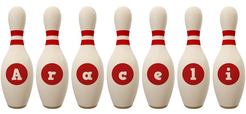 Araceli bowling-pin logo