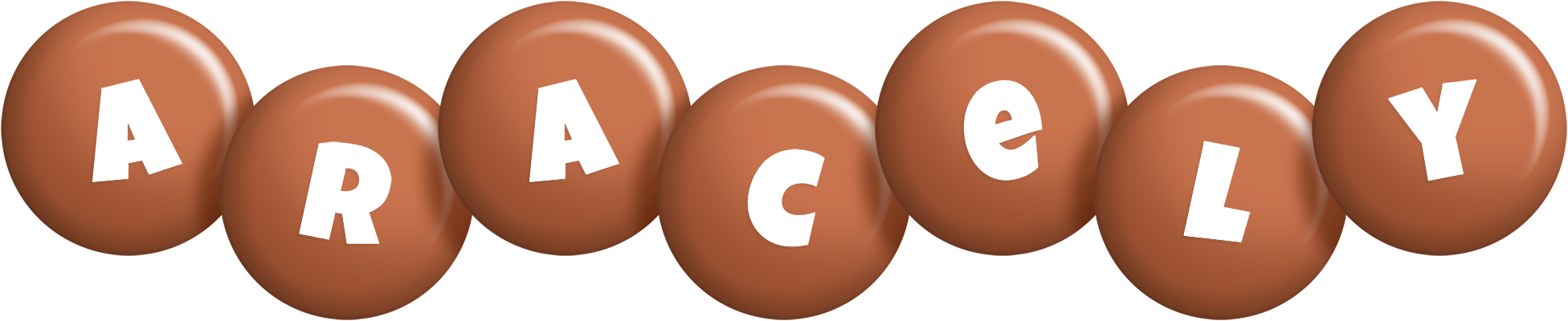 Aracely candy-brown logo