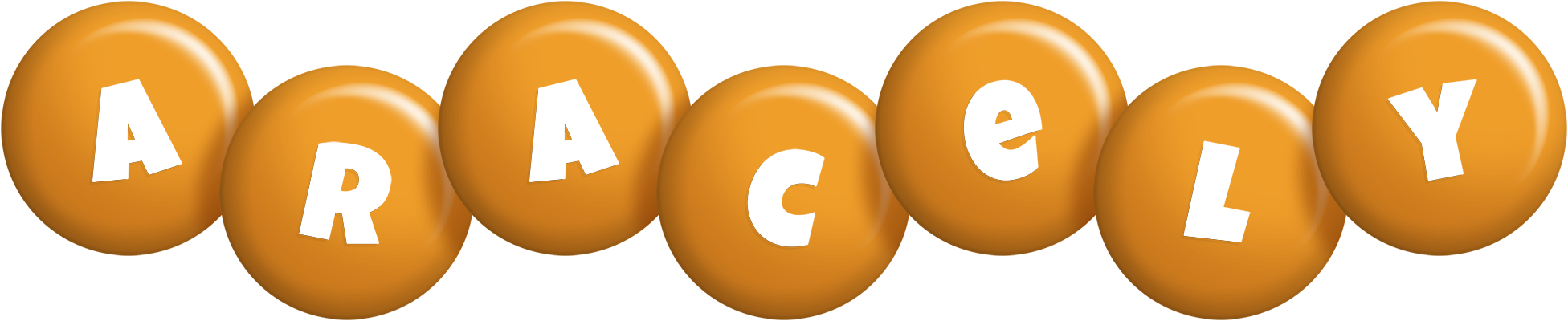 Aracely candy-orange logo