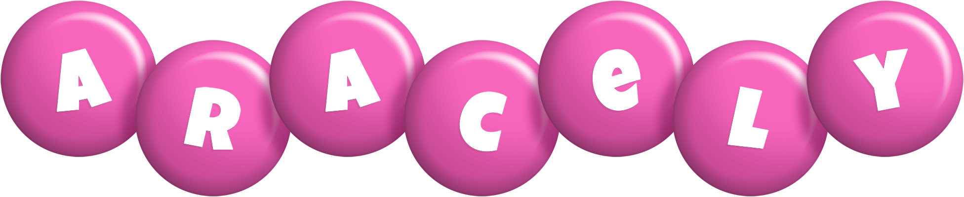 Aracely candy-pink logo