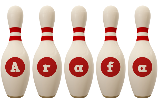 Arafa bowling-pin logo