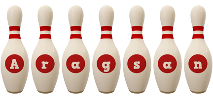 Aragsan bowling-pin logo