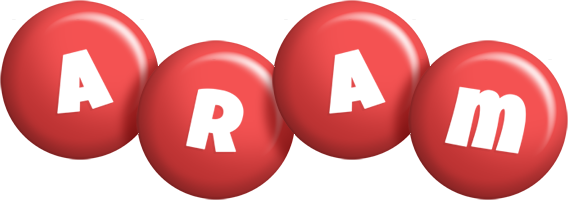 Aram candy-red logo