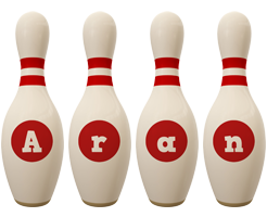 Aran bowling-pin logo