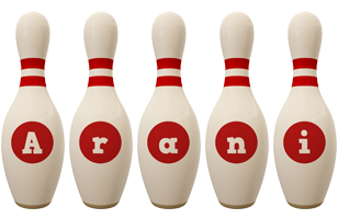 Arani bowling-pin logo