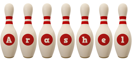 Arashel bowling-pin logo