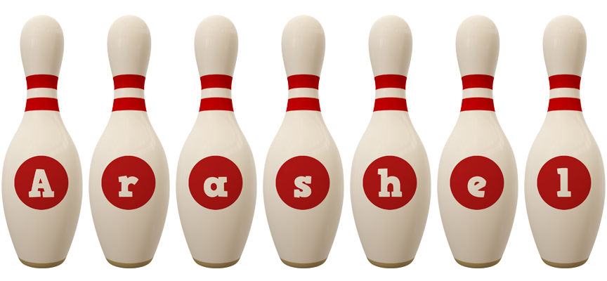 Arashel bowling-pin logo