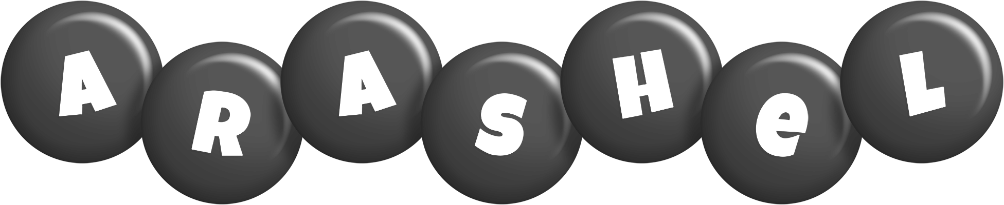 Arashel candy-black logo