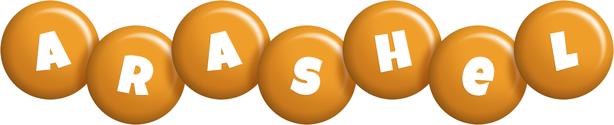 Arashel candy-orange logo