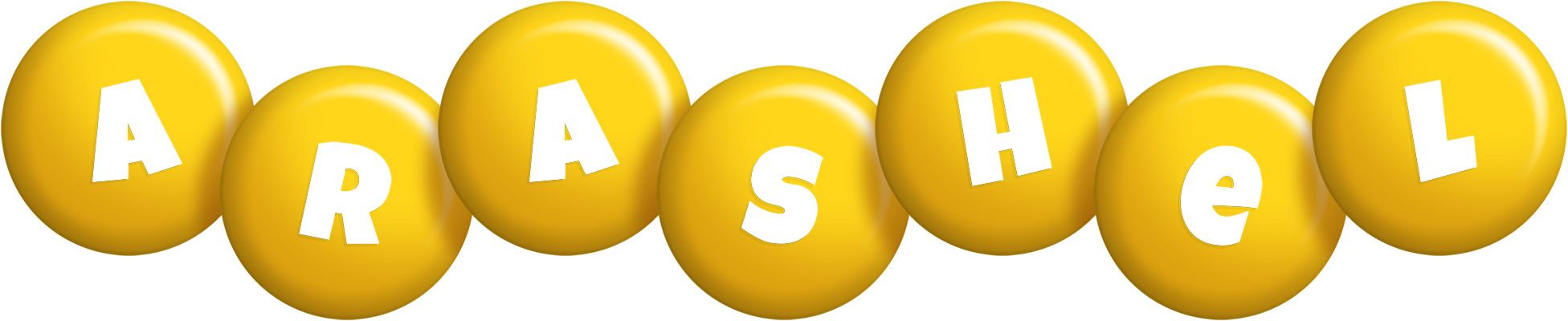 Arashel candy-yellow logo