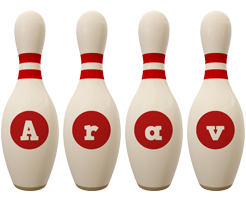 Arav bowling-pin logo