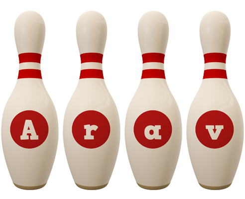 Arav bowling-pin logo