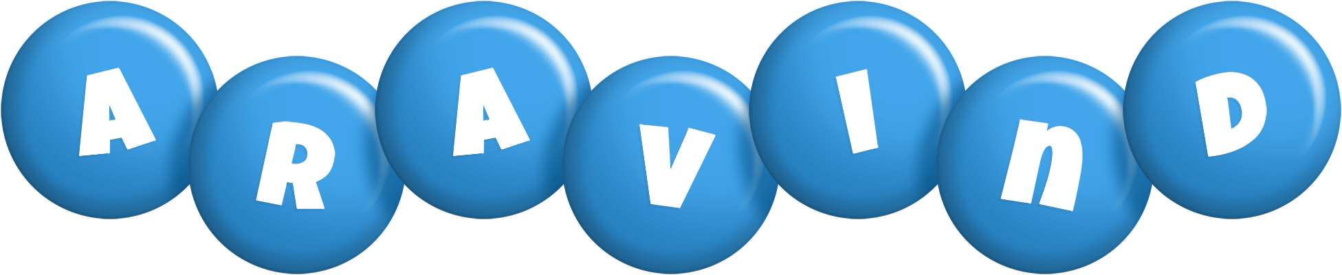Aravind candy-blue logo