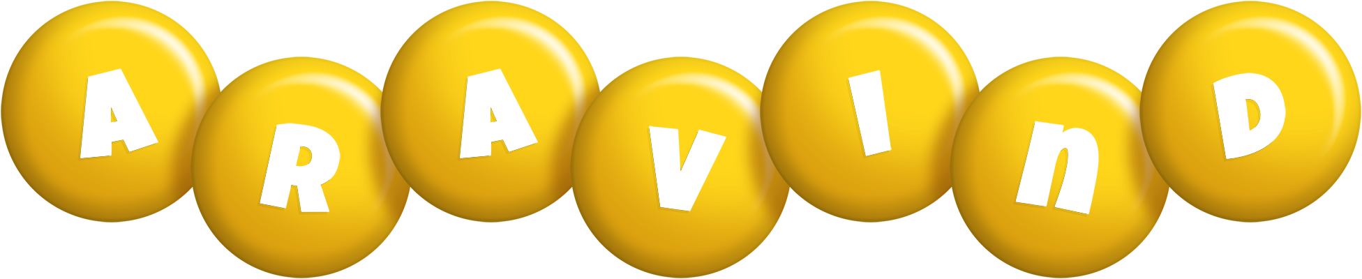 Aravind candy-yellow logo