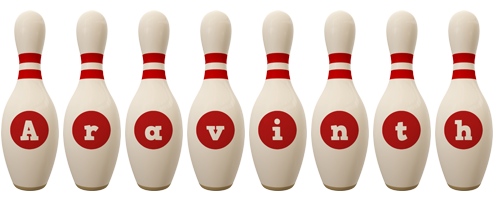 Aravinth bowling-pin logo