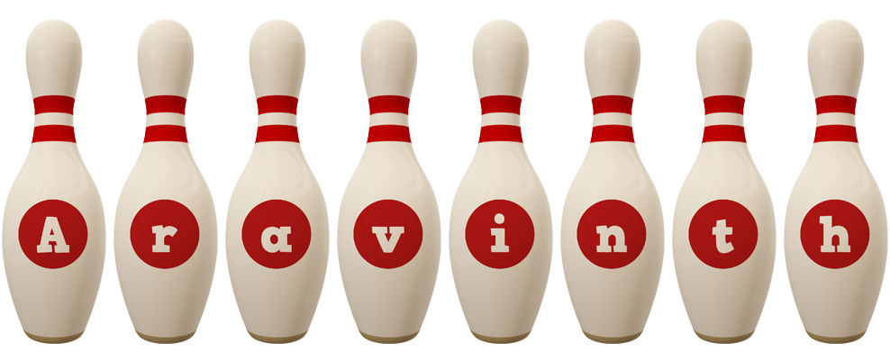 Aravinth bowling-pin logo