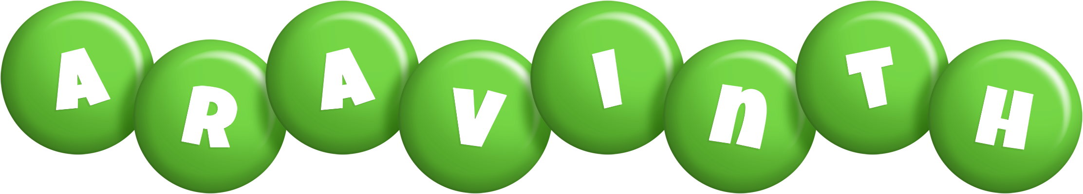 Aravinth candy-green logo