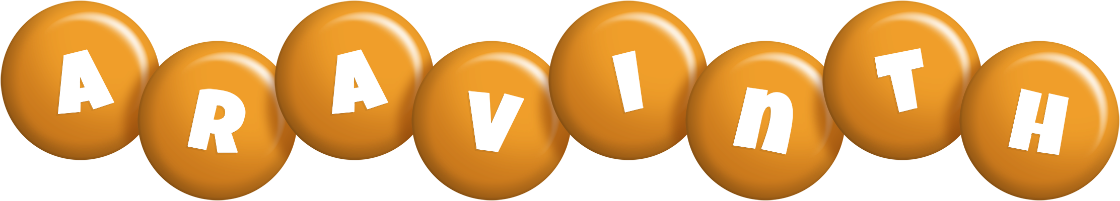 Aravinth candy-orange logo