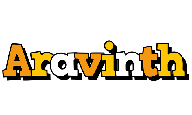 Aravinth cartoon logo