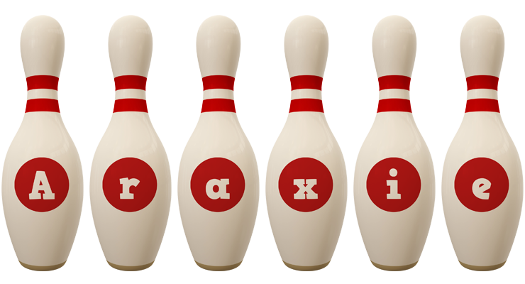 Araxie bowling-pin logo