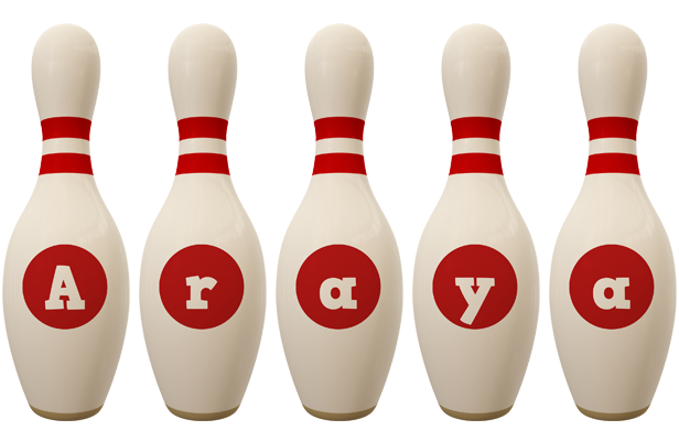 Araya bowling-pin logo