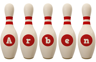 Arben bowling-pin logo