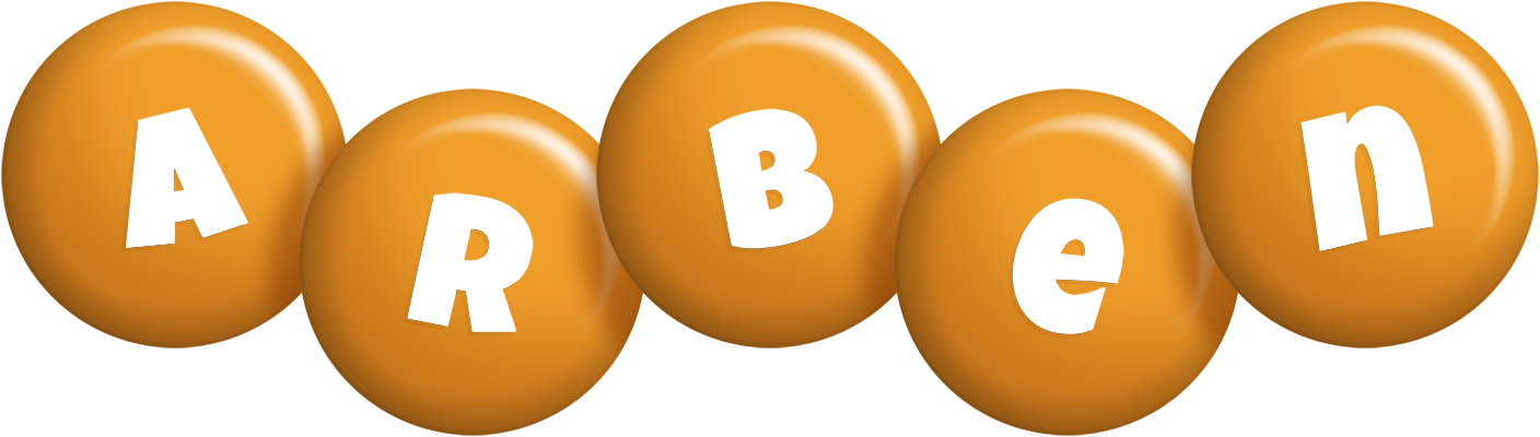 Arben candy-orange logo