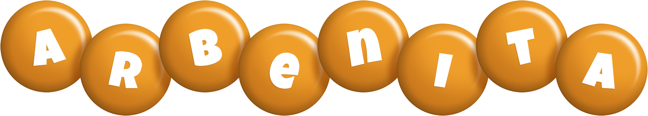 Arbenita candy-orange logo