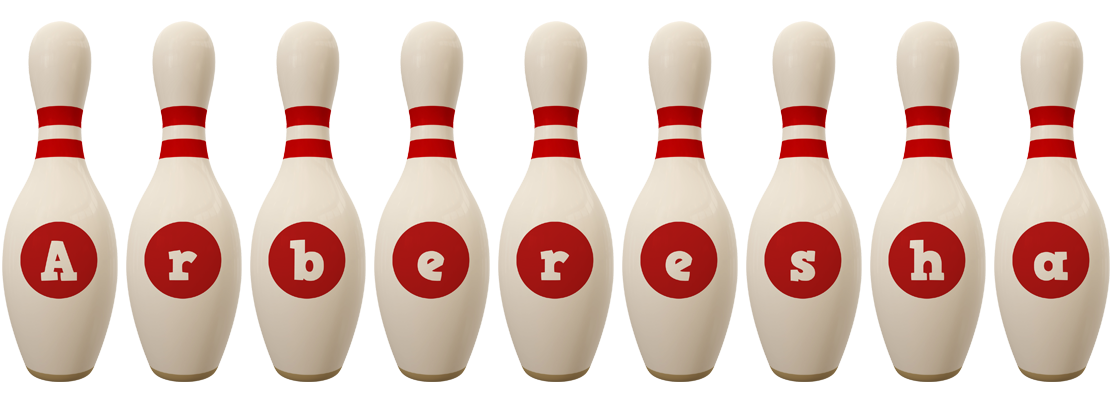 Arberesha bowling-pin logo