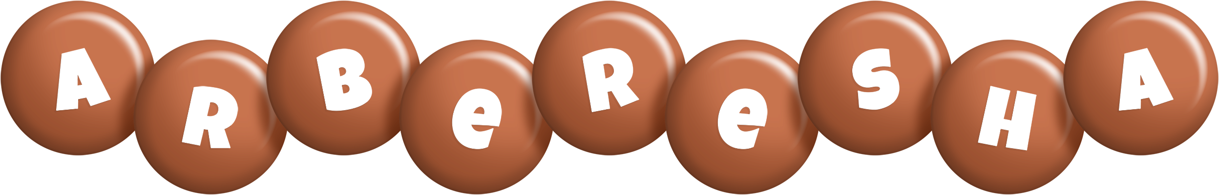 Arberesha candy-brown logo
