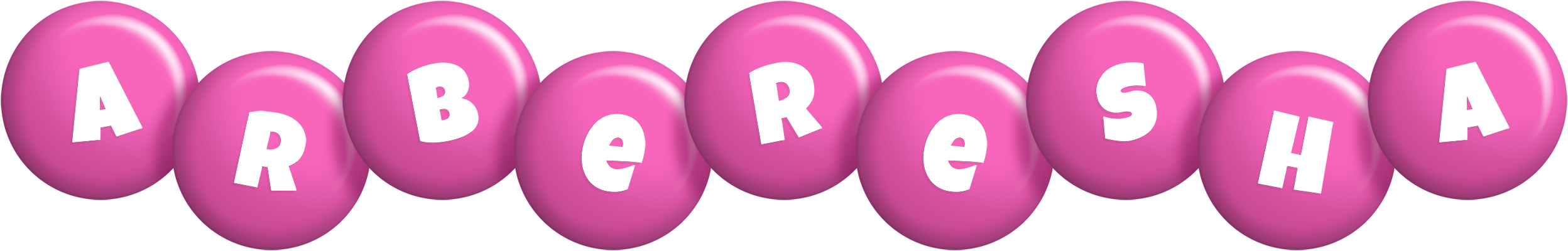 Arberesha candy-pink logo