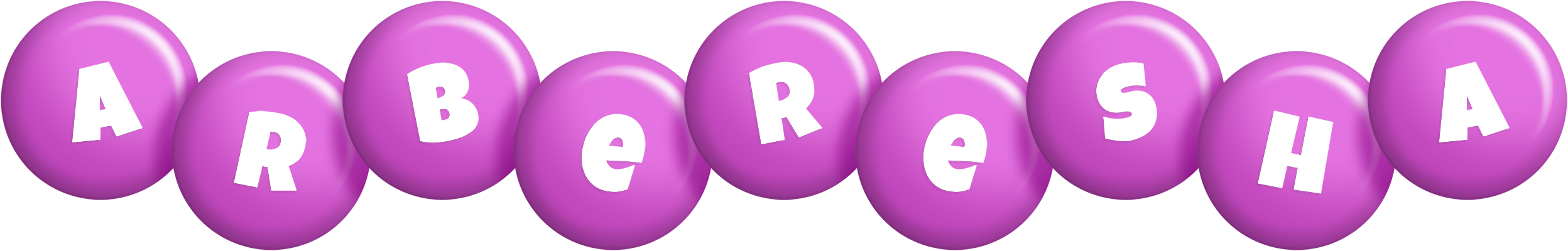 Arberesha candy-purple logo