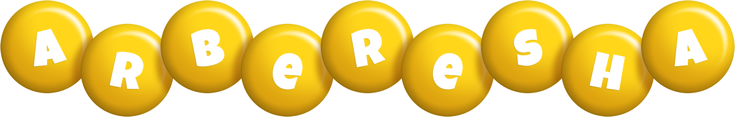 Arberesha candy-yellow logo