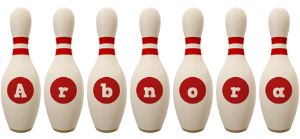 Arbnora bowling-pin logo