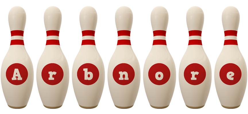 Arbnore bowling-pin logo
