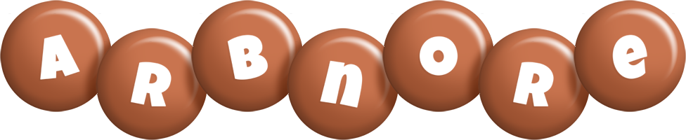 Arbnore candy-brown logo