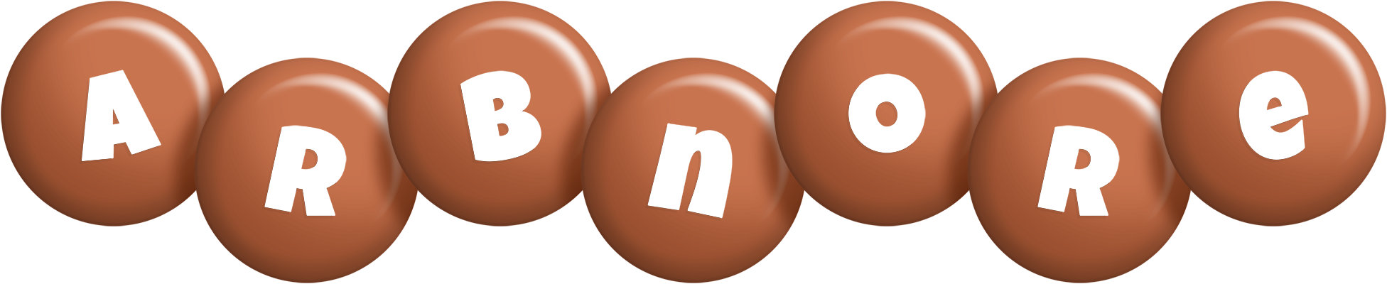Arbnore candy-brown logo