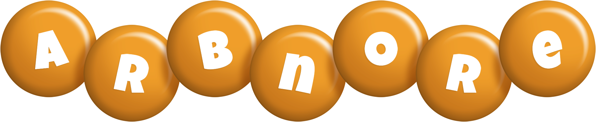 Arbnore candy-orange logo