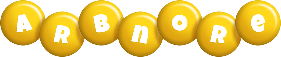 Arbnore candy-yellow logo