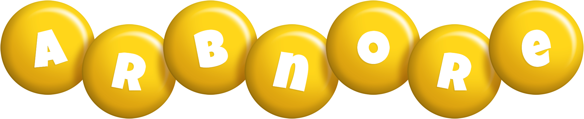 Arbnore candy-yellow logo