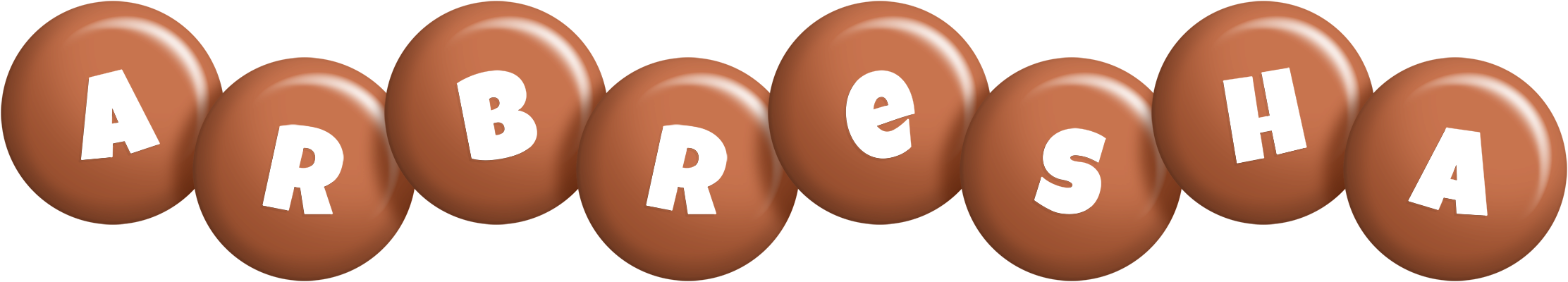 Arbresha candy-brown logo
