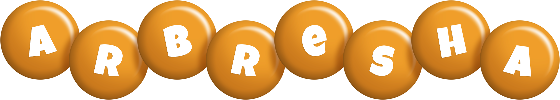 Arbresha candy-orange logo