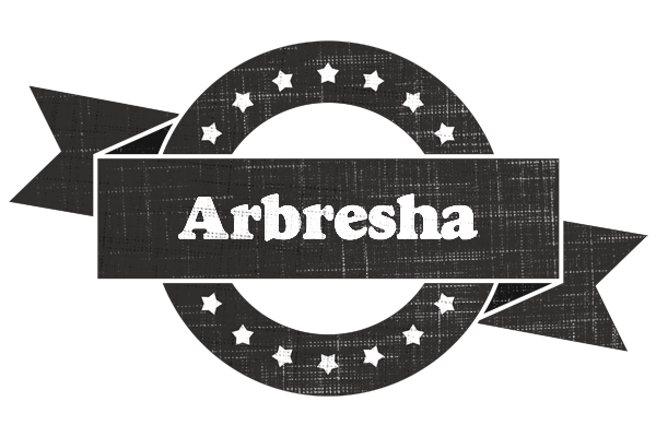 Arbresha grunge logo