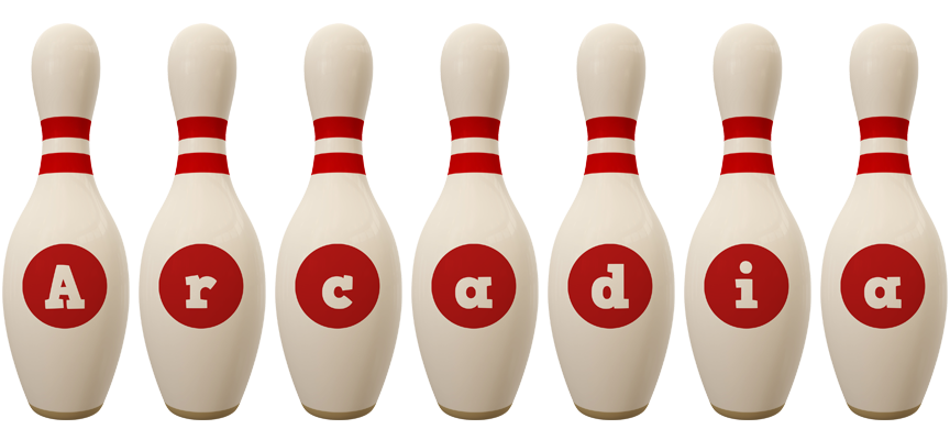Arcadia bowling-pin logo