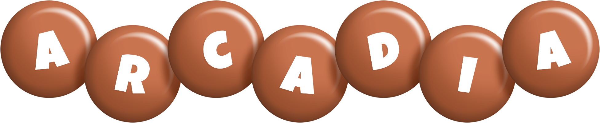 Arcadia candy-brown logo