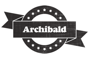 Archibald grunge logo